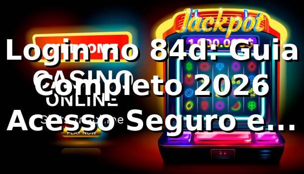 Login no 84d: Guia Completo 2026 🚀 | Acesso Seguro e Rápido